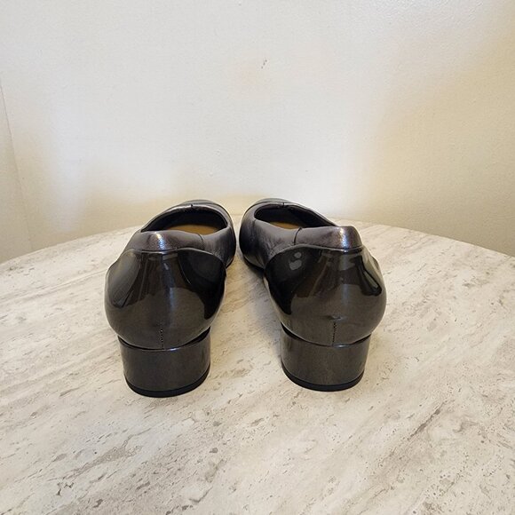 Trotters Daisy Pump Women's Shoes Taupe/ Pewter Size US 8.5 Block Heel - Picture 2 of 11